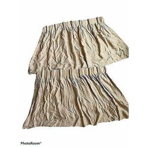 Vintage Retro Pinch Pleat MCM Beige Curtains